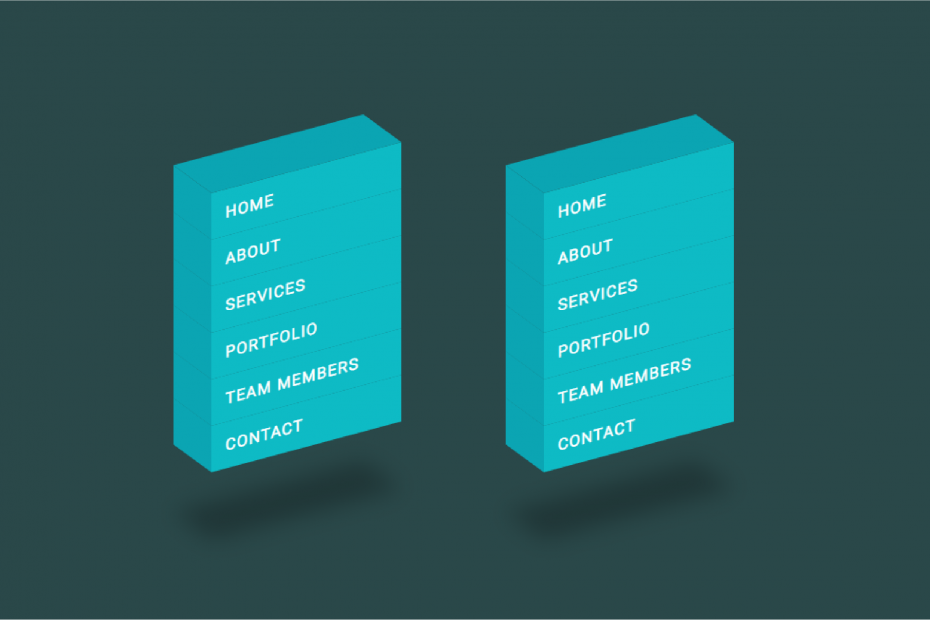 CSS Isometric Menu Hover Effects