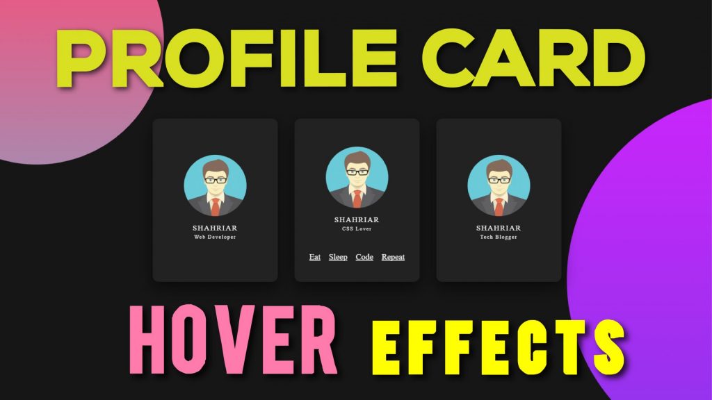 Responsive Glassmorphism Profile Card Hover Effects WP Coders Club