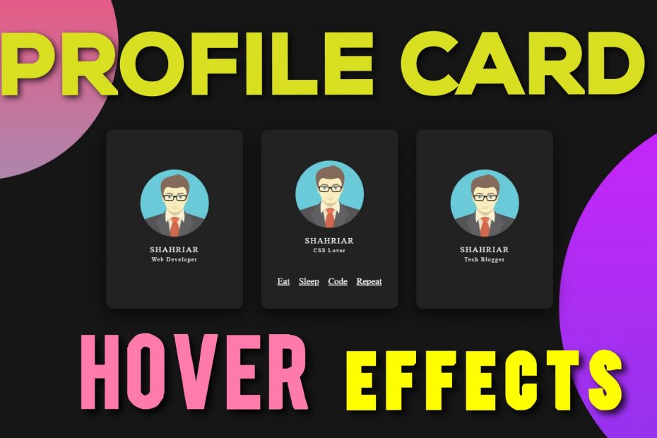 Responsive Glassmorphism Profile Card Hover Effects