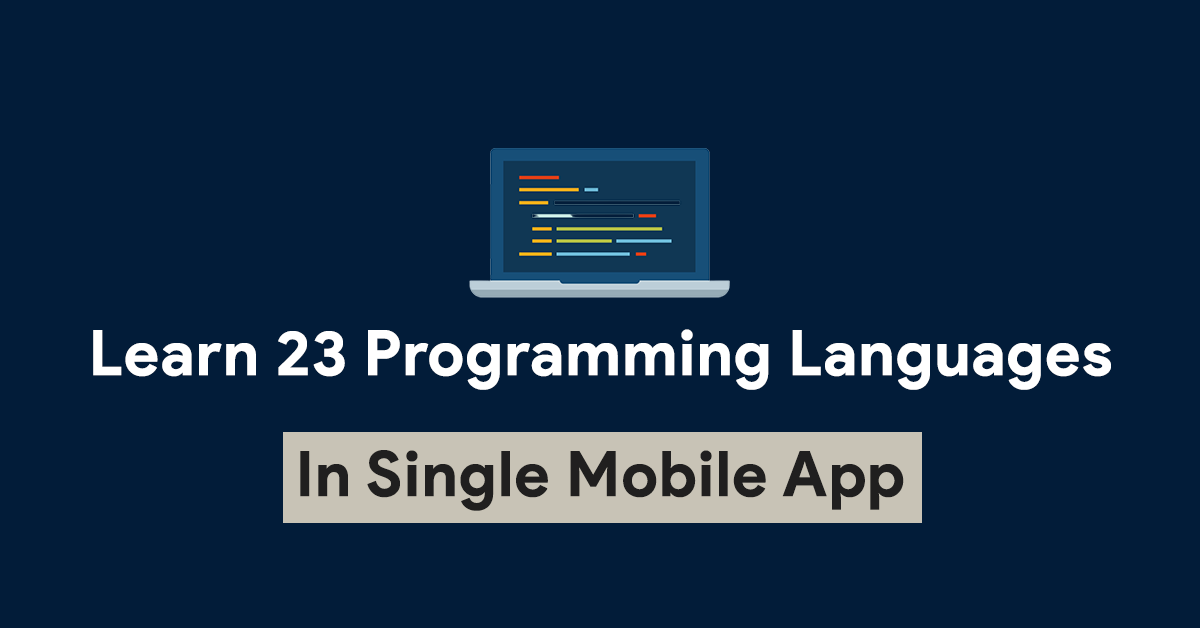 Learn 23 Programming Languages in Single App